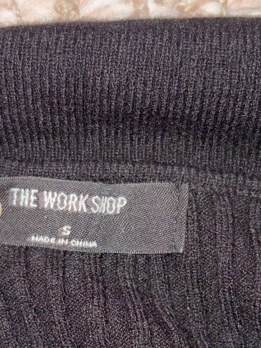 Black Ribbed Button-Front Collared Sweater - Picture 3 of 4